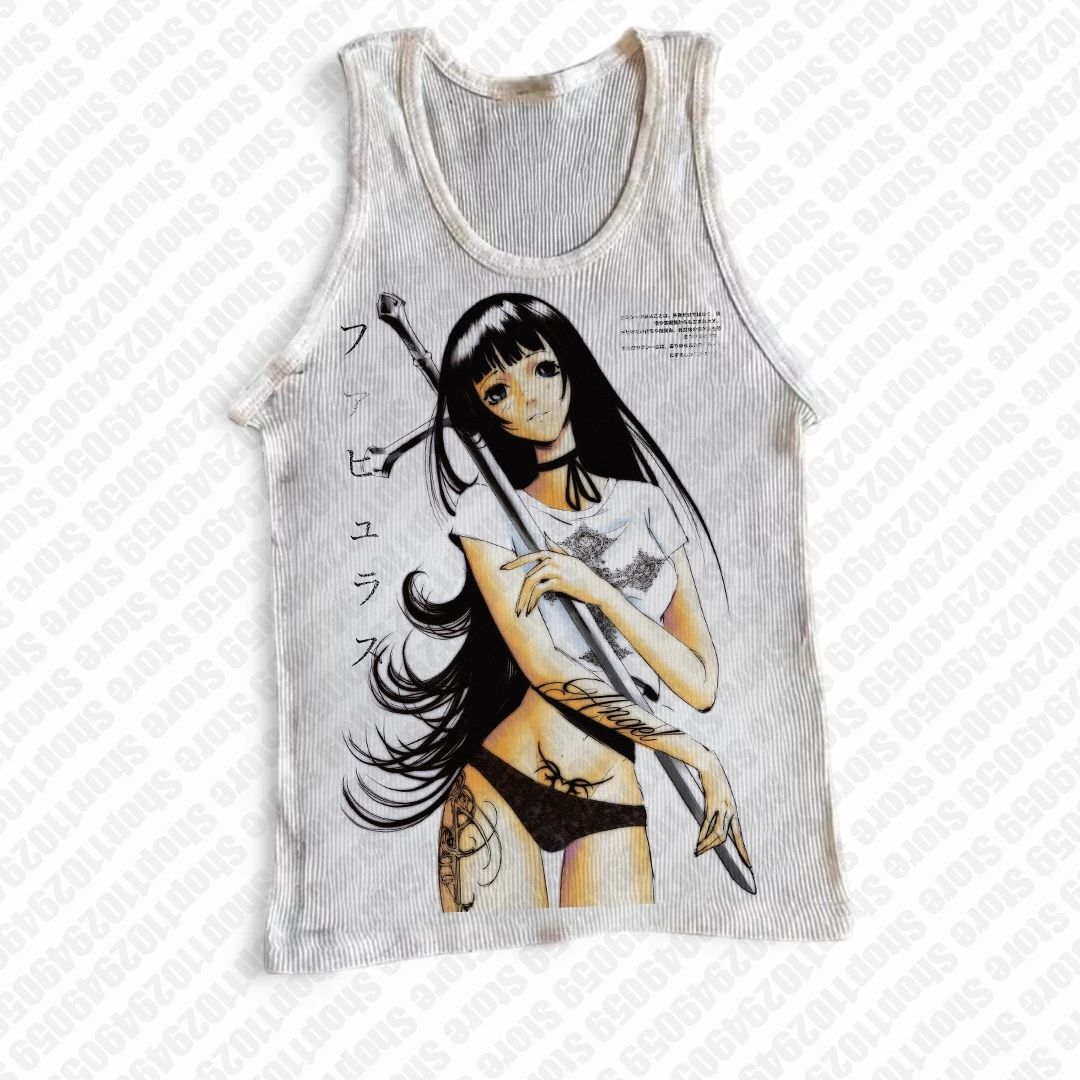 Suspender Tank Top - Топы-майки в стиле Y2K с готическим