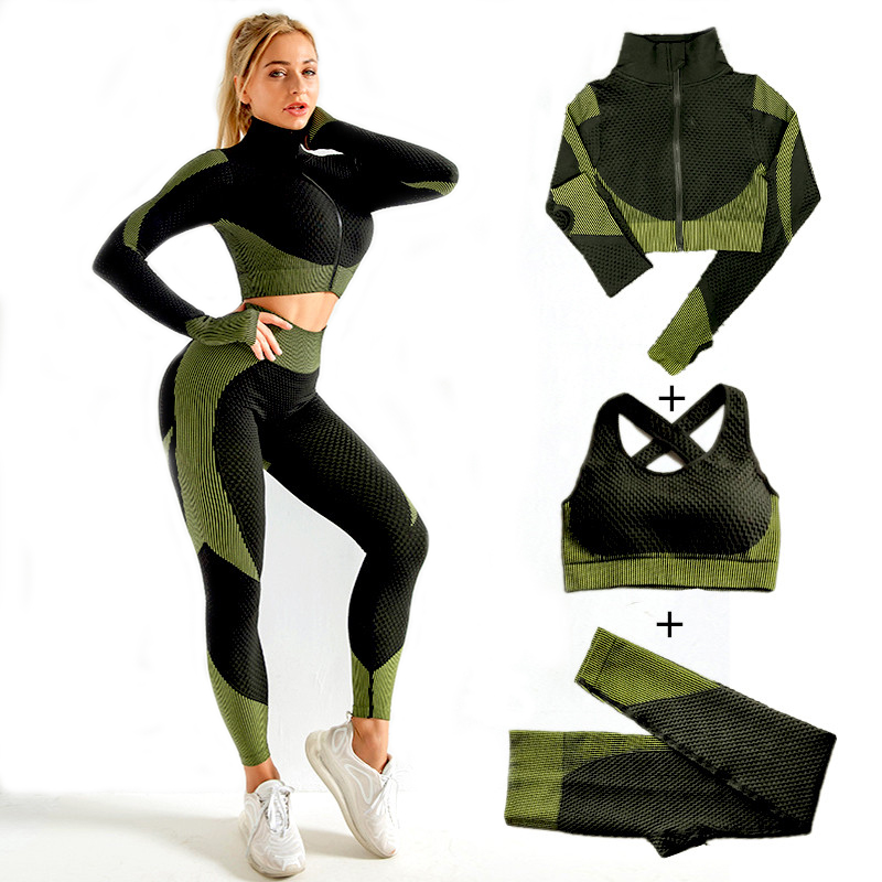 Compression Long Pant - Женские Бесшовные комплекты для йоги 2