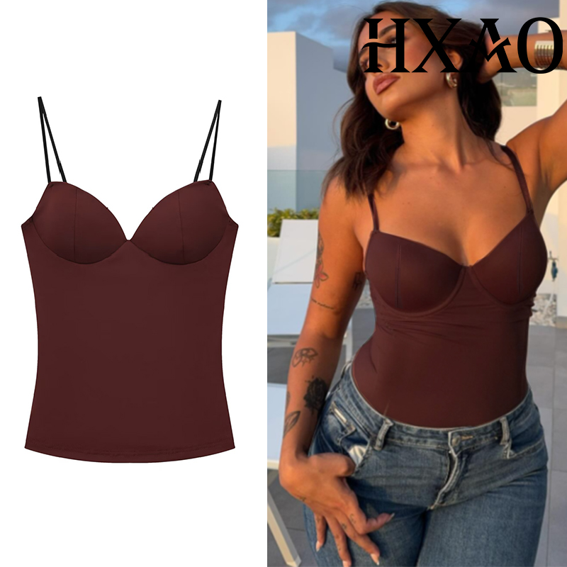 Suspender Tank Top - HXAO укороченные топы без рукавов для